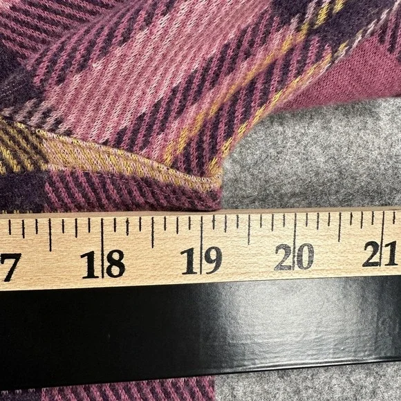 Faherty Legend Shirt Womens Small Purple Plaid Stretch Flannel Long Sleeve - Picture 7 of 14